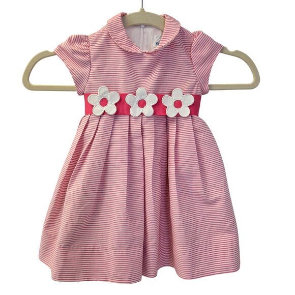 Florence Eiseman Striped Fit & Flare Belted Dress Size 18 months - Picture 1 of 4